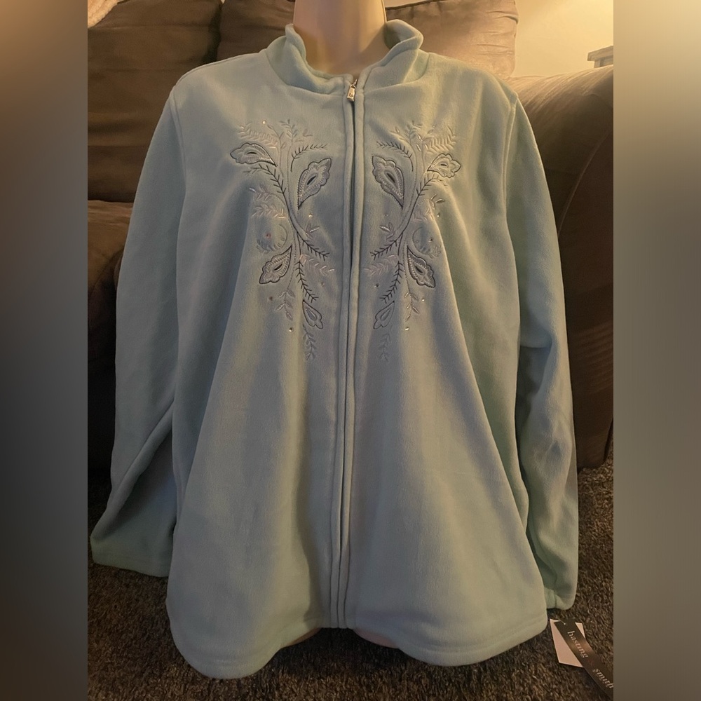 Hasting & Smith Blue Zip Up Sweater Size 1X